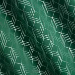 Zasłona gotowa na przelotkach 140x250 POLI zaciemniająca zielona ze srebrnym geometrycznym nadrukiem Design 91 - 5