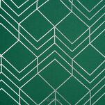Zasłona na przelotkach 140x250 POLI zaciemniająca zielona ze srebrnym geometrycznym nadrukiem Design 91 - 2