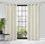 Zasłona na przelotkach 140x250 LIDIA naturalna jednokolorowa w stylu eko - 5