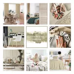 Zasłona na przelotkach 140x250 LIDIA naturalna jednokolorowa w stylu eko - 13