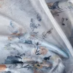 Zasłona na taśmie 140x270 MARISA srebrna różowa z kwiatowym nadrukiem - 3