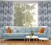 Zasłona na taśmie 140x270 MARISA srebrna różowa z kwiatowym nadrukiem - 10