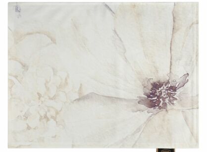Serwetka welwetowa 30x40 VELVET 6 kremowa z designerskim beżowym wzorem kwiatów 4 szt.