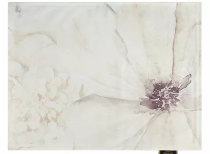 Serwetka welwetowa 30x40 VELVET 6 kremowa z designerskim beżowym wzorem kwiatów 4 szt.