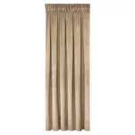 Zasłona na taśmie 140x270 MELANIE welwetowa ciemny beż o aksamitnej strukturze - 6