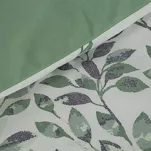 Pościel z mikrowłókna 220x200 CLARISSA biała z wzorem zielonych gałązek Design 91 - 6