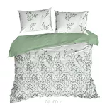 Pościel z mikrowłókna 220x200 CLARISSA biała z wzorem zielonych gałązek Design 91 - 3
