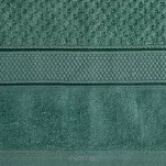 Ręcznik bawełniany 90x150 JESSI ciemna zieleń z fakturą krateczki i gładką welurową bordiurą - 3