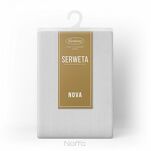 Nakładka 85x85 STELLA 2 biała zdobiona kantą z wplecioną nicią srebrną - 5