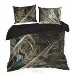 Pościel z makosatyny 160x200 SOREIA Eva Minge czarna kremowa designerski wzór - 4