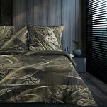 Pościel z makosatyny 160x200 SOREIA Eva Minge czarna kremowa designerski wzór - 7