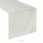 Bieżnik 40x180 LILIAN kremowy wzór roślinny z nicią złotą wykończony listwą - 10