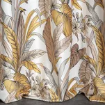 Zasłona na przelotkach 140x250 BARI welwetowa biała ruda z nadrukiem liśći i kwiatów Design 91 - 8