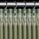 Zasłona na taśmie 140x270 ROSA welwetowa oliwkowa Design 91 - 8