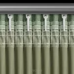 Zasłona na taśmie 140x270 ROSA welwetowa oliwkowa Design 91 - 9