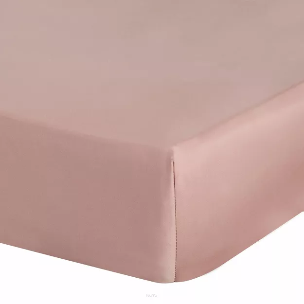 Prześcieradło z satyny bawełnianej z gumką NOVA 3 różowe 100x200
