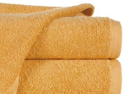 Ręcznik bawełniany 70x140 GŁADKI 2 jednokolorowy musztardowy