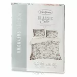 Pościel satynowa 160x200 SPRING 13 biała z wzorem pudrowych kwiatów róż z kolekcji Classic - 7