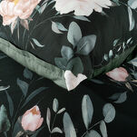 Pościel bawełniana 220x200 ROSITA 1 czarna szałwiowa z wzorem róż z kolekcji Classic - 2