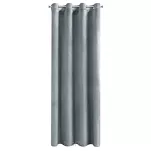 Zasłona na przelotkach 140x250 MELANIE welwetowa srebrna o aksamitnej strukturze - 8