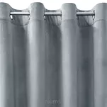 Zasłona na przelotkach 140x250 MELANIE welwetowa srebrna o aksamitnej strukturze - 4