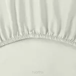 Prześcieradło z bawełny renforce z gumką 160x200 kremowe BASIC - 2