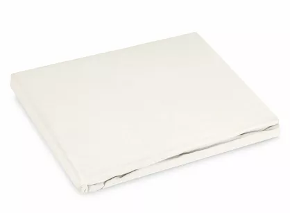 Prześcieradło z bawełny renforce z gumką 160x200 kremowe BASIC