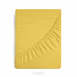 Prześcieradło z satyny bawełnianej z gumką NOVA 3 musztardowe 140x200 - 5