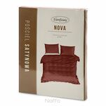 Pościel satynowa 140x200 NOVA 3 jednokolorowa gładka burgundowa - 7