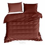 Pościel satynowa 140x200 NOVA 3 jednokolorowa gładka burgundowa - 6