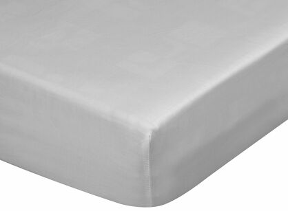 Prześcieradło z satyny bawełnianej z gumką NOVA 3 srebrne 160x200