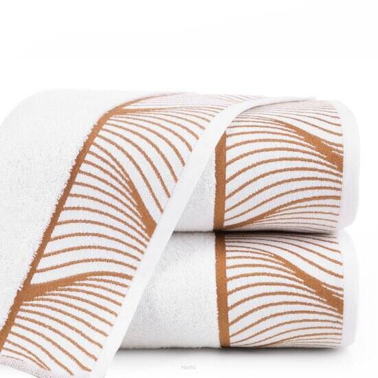 Ręcznik bawełniany 70x140 BLANCA 3 biały z falującym wzorem Limited Collection
