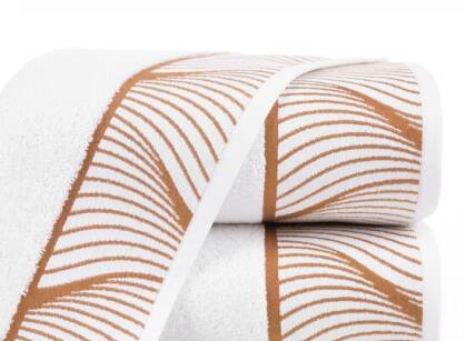 Ręcznik bawełniany 70x140 BLANCA 3 biały z falującym wzorem Limited Collection