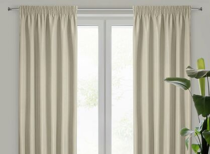 Zasłona na taśmie 140x270 RITA jednokolorowa cappuccino z miękkiej tkaniny