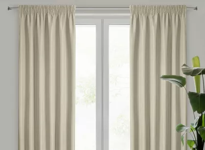 Zasłona na taśmie 140x270 RITA jednokolorowa cappuccino z miękkiej tkaniny