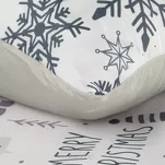 Pościel świąteczna 220x200 DWARF biało stalowa wzór skrzatów z bawełny renforce - 5