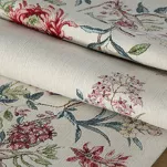 Bieżnik gobelinowy 40x100 1295 naturalny z nicią szenilową zdobiony wzorem kwiatów - 3