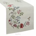 Bieżnik gobelinowy 40x100 1295 naturalny z nicią szenilową zdobiony wzorem kwiatów - 2