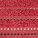 Ręcznik 30x50 POLA czerwony z kolorową bordiurą zakończoną stebnowaniem 500 g/m2 - 2