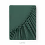 Prześcieradło z bawełny jersey 3 z gumką ciemna zieleń 240x220 - 5