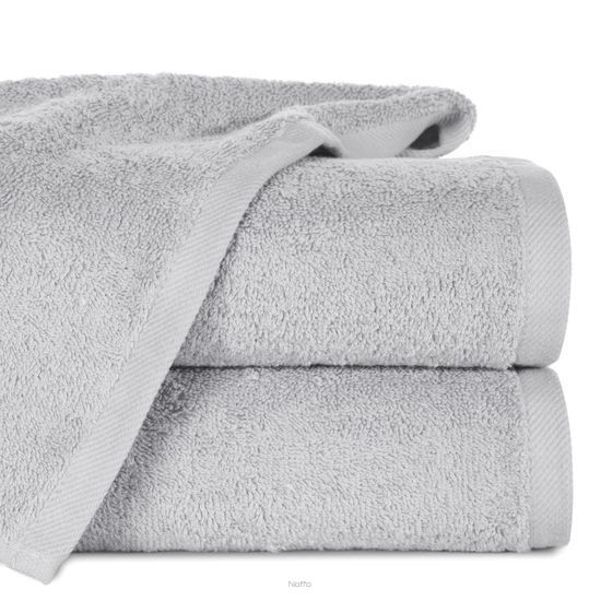 Ręcznik bawełniany 50x100 GŁADKI 2 jednokolorowy srebrny