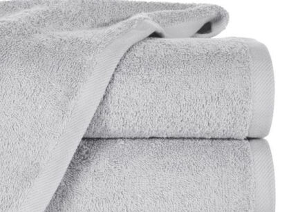 Ręcznik bawełniany 50x100 GŁADKI 2 jednokolorowy srebrny