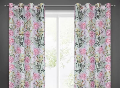 Zasłona na przelotkach 140x250 NYDIA kolorowa z półprzeźroczystej etaminy