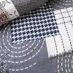 Pościel flanelowa 140x200 31511/2 szara patchworkowy wzór - 6