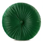 Poszewka welwetowa fi 40 VELVET 68D ciemna zieleń z wypełnieniem i dekoracyjnym wzorem - 2