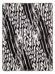 Koc bawełniany 150x200 2141-2 biały czarny zebra wykończony szydełkiem - 2