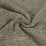 Ręcznik 30x50 MARI jasny brąz z welurową bordiurą w pasy 500 g/m2 - 5