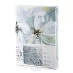 Pościel satynowa 140x200 SPRING 89 błękitna z wzorem kwiatowym z kolekcji Classic - 7