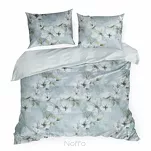 Pościel satynowa 140x200 SPRING 89 błękitna z wzorem kwiatowym z kolekcji Classic - 2