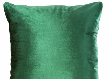 Poszewka welwetowa 40x40 SAMANTA ciemna zieleń o subtelnym połysku